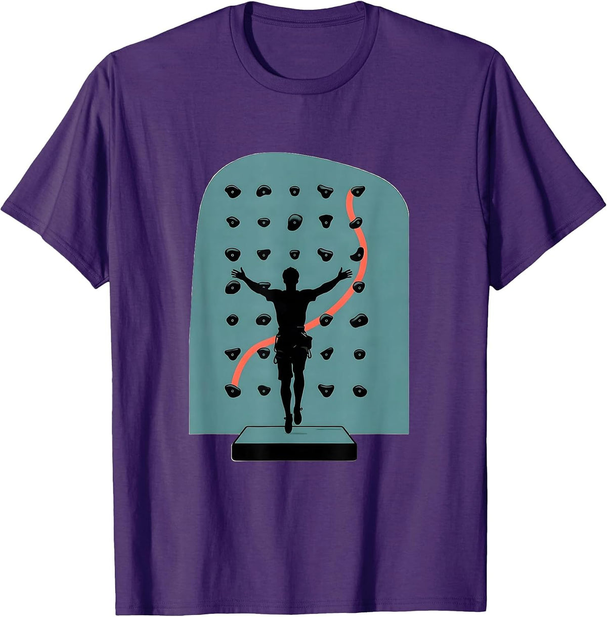 Men's Bouldering Climber Humor Rock Climbing Enthusiast Gift T-Shirt - Purple
