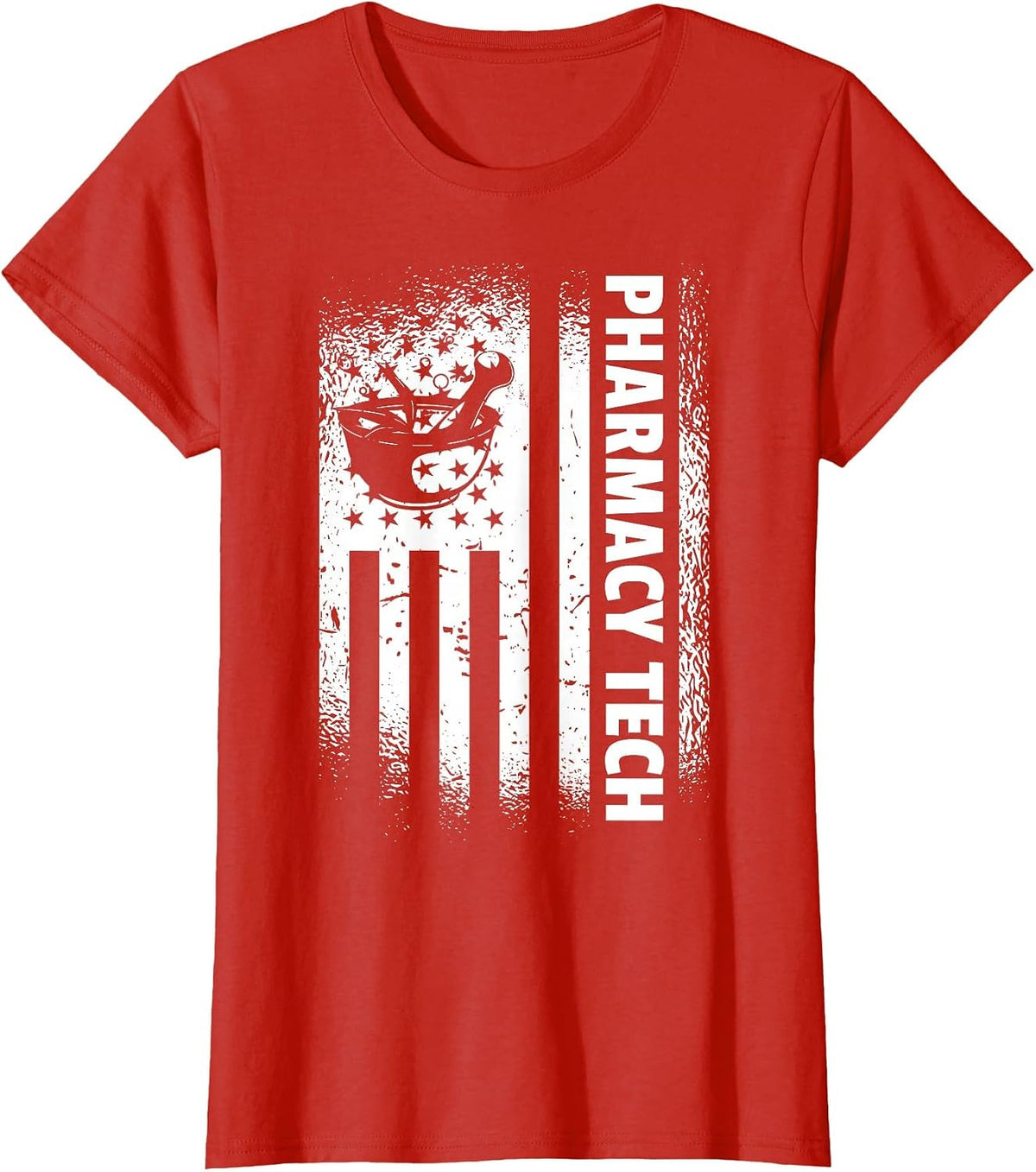 Pharmacy Technician American Flag Cute Pharmacy Technician T-Shirt - Red