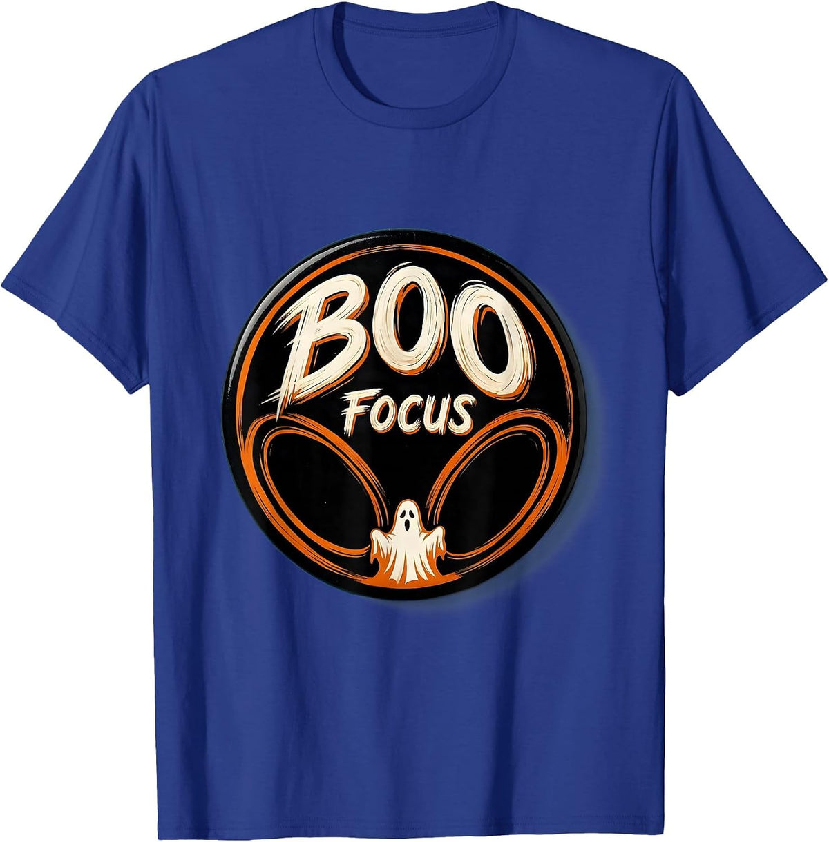 Men's Boo Focus Funny Eye Doctor Halloween Optometrist Costume T-Shirt - Royal Blue