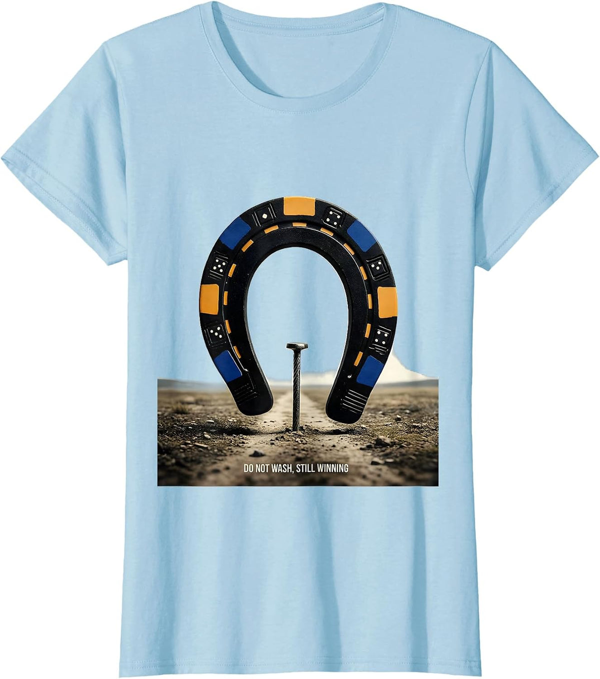 Women's Do Not Wash Still Winning Funny Gambling Casino Player Poker T-Shirt - Baby Blue