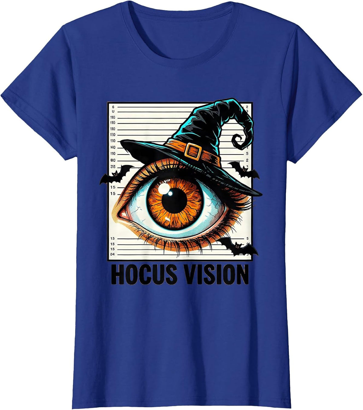 Women's Hocus Vision Pop Art Halloween Optometrist Eye Doctor T-Shirt - Royal Blue