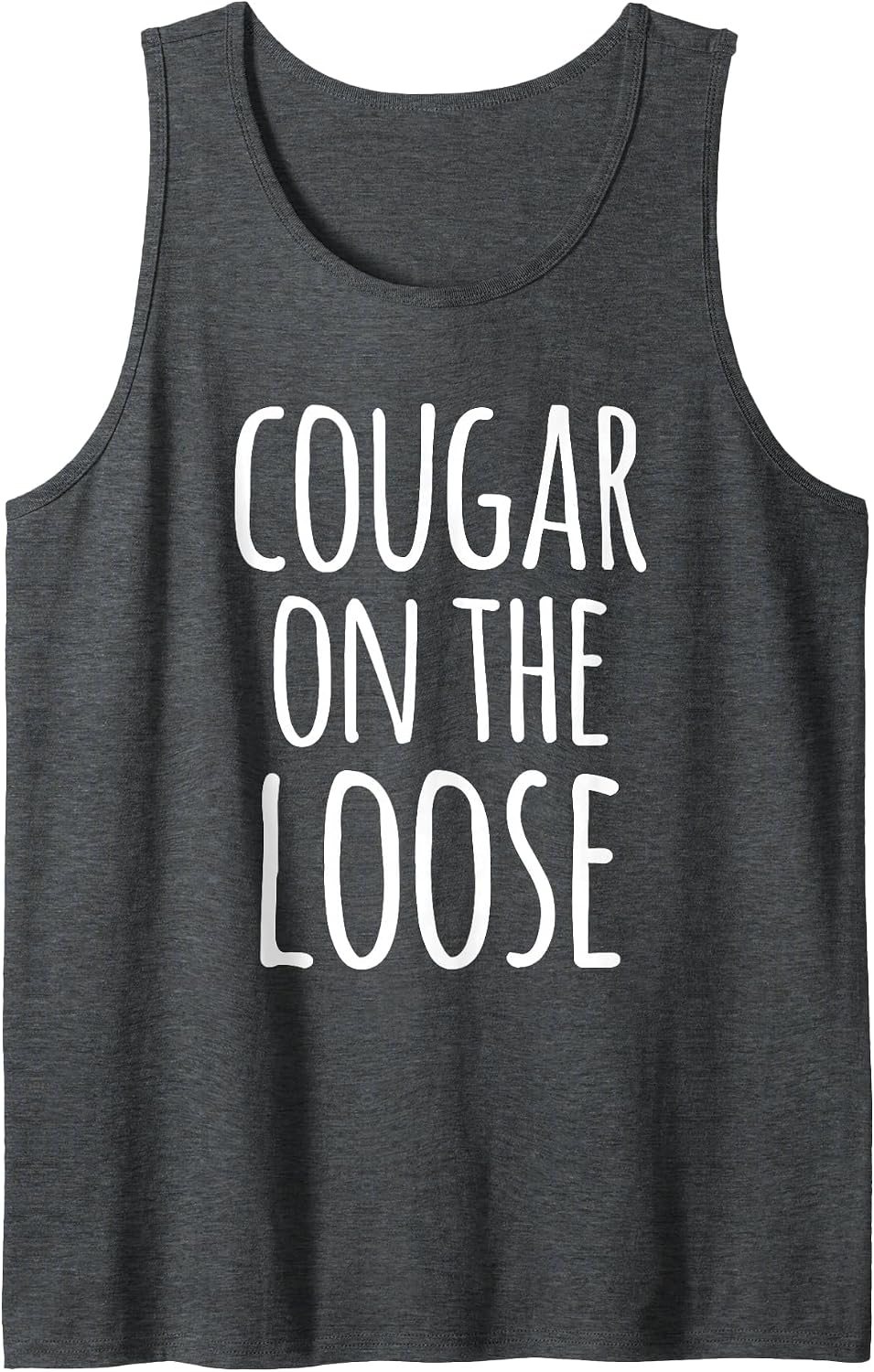 Cougar On The Loose Funny Cougar Mom Grandma Women Tank Top - Dark Heather Grey