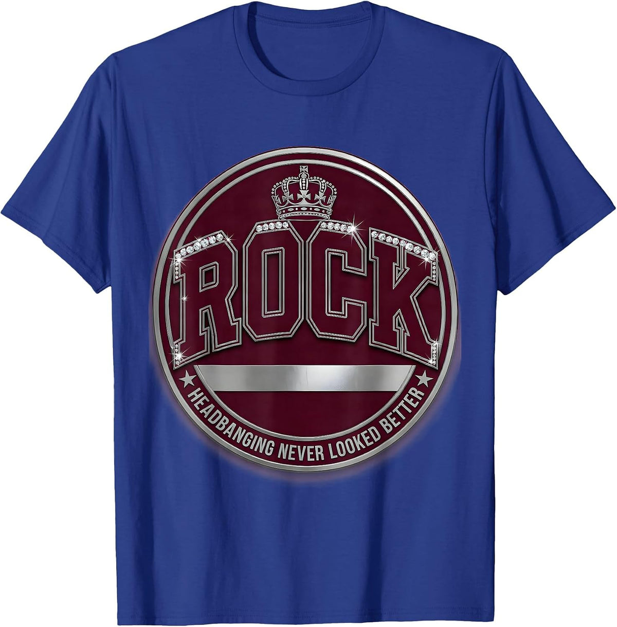 Men's Headbanging Never Looked Better Rock Women Design T-Shirt - Royal Blue