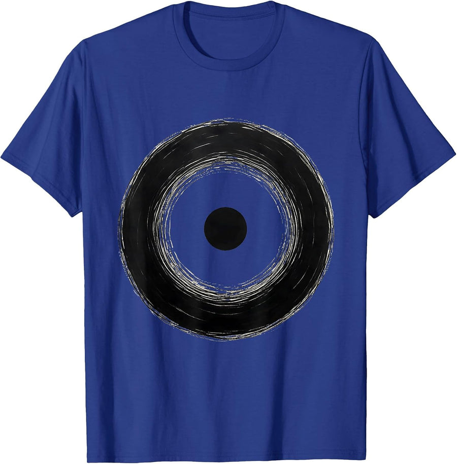 Zen Circle Brushstroke Dot Minimalist Art T-Shirt - Royal Blue