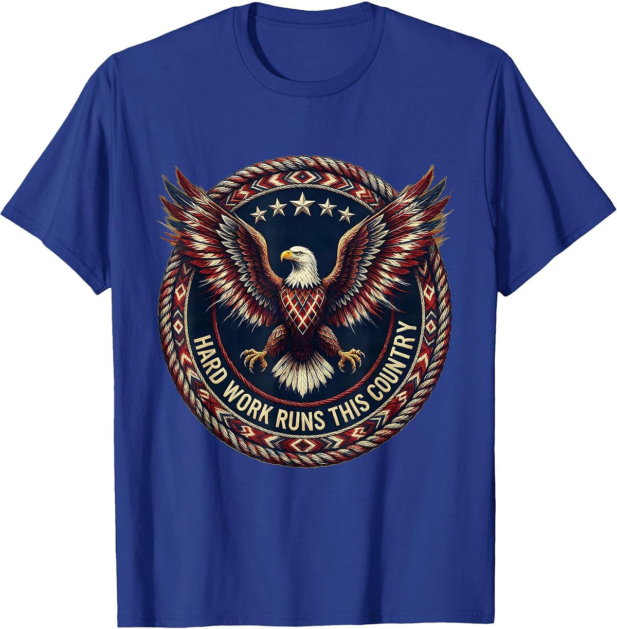 Hard Work Runs This Country President Pride Labor Day T-Shirt - Royal Blue