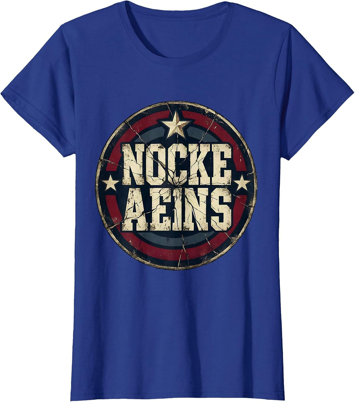 Women's Firefighter Axe Over Shoulder Smoke Illustration T-Shirt - Royal Blue
