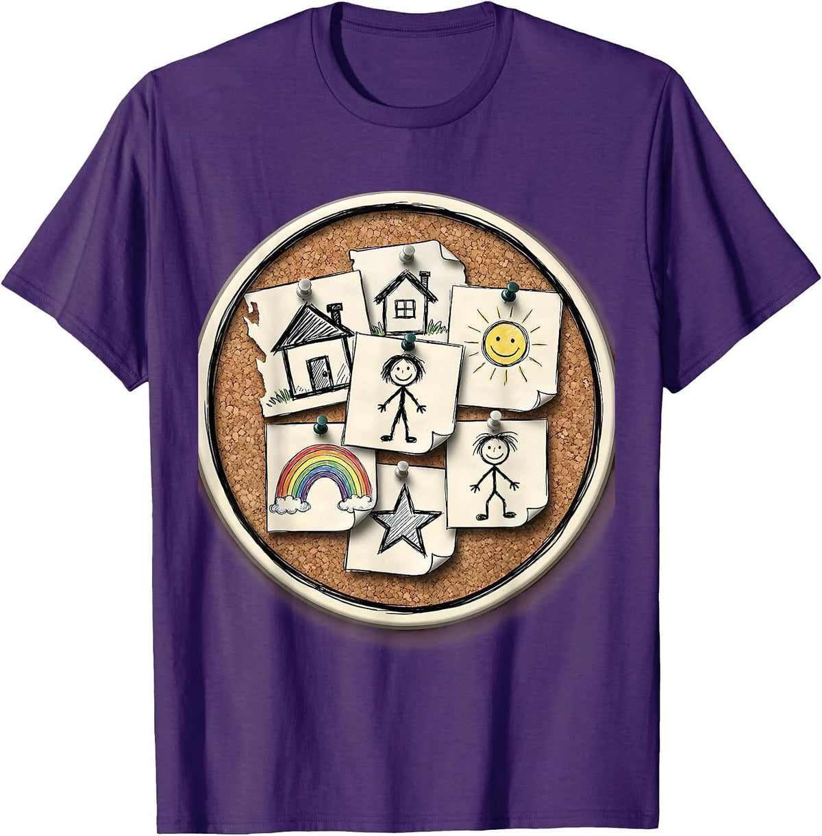 Third Grade Teacher Colorful Classroom Artwork T-Shirt - Purple