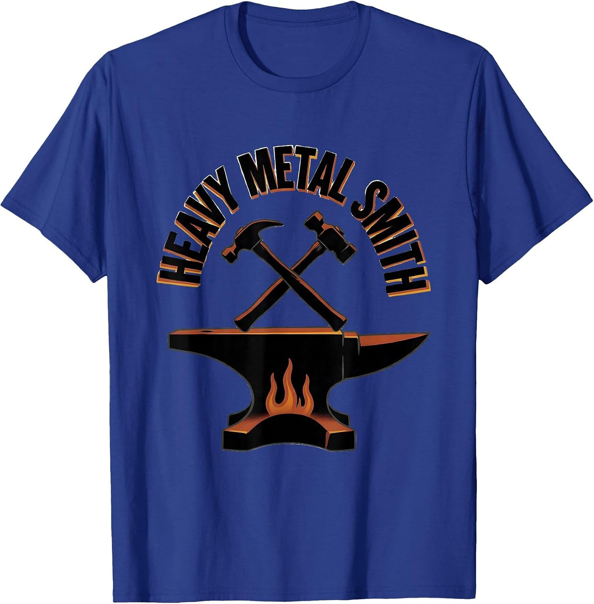 Heavy Metal Smith Funny Blacksmith Forge Metalworking Gift T-Shirt - Royal Blue