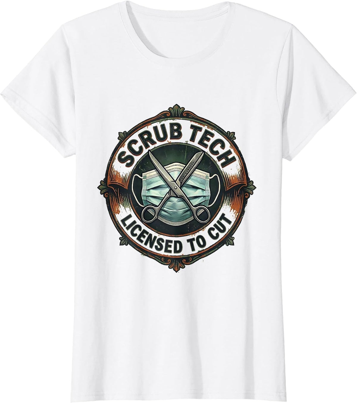 Women's Scrub Tech Licensed To Cut Vintage Surgical Technologist T-Shirt - White