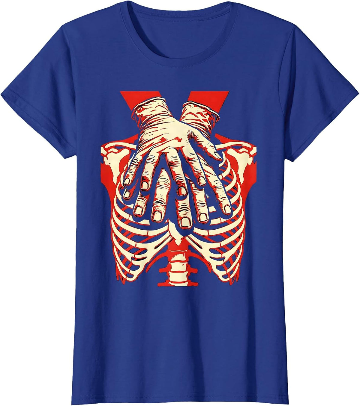Women's EMT CPR Rescue Graphic Design Gift T-Shirt - Royal Blue