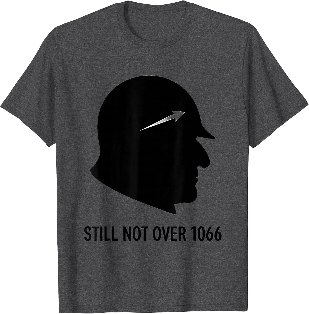 Still Not Over 1066 Funny History Teacher History Buff Humor T-Shirt - Dark Heather Grey
