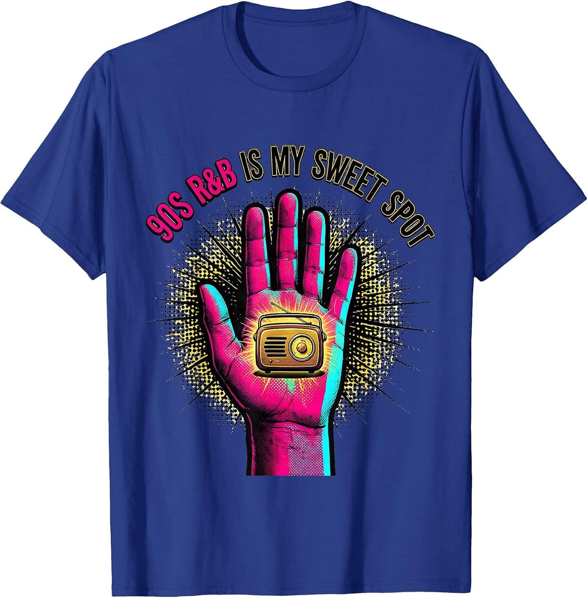 90s R&B Is My Sweet Spot Nostalgic Retro Music Fan T-Shirt - Royal Blue