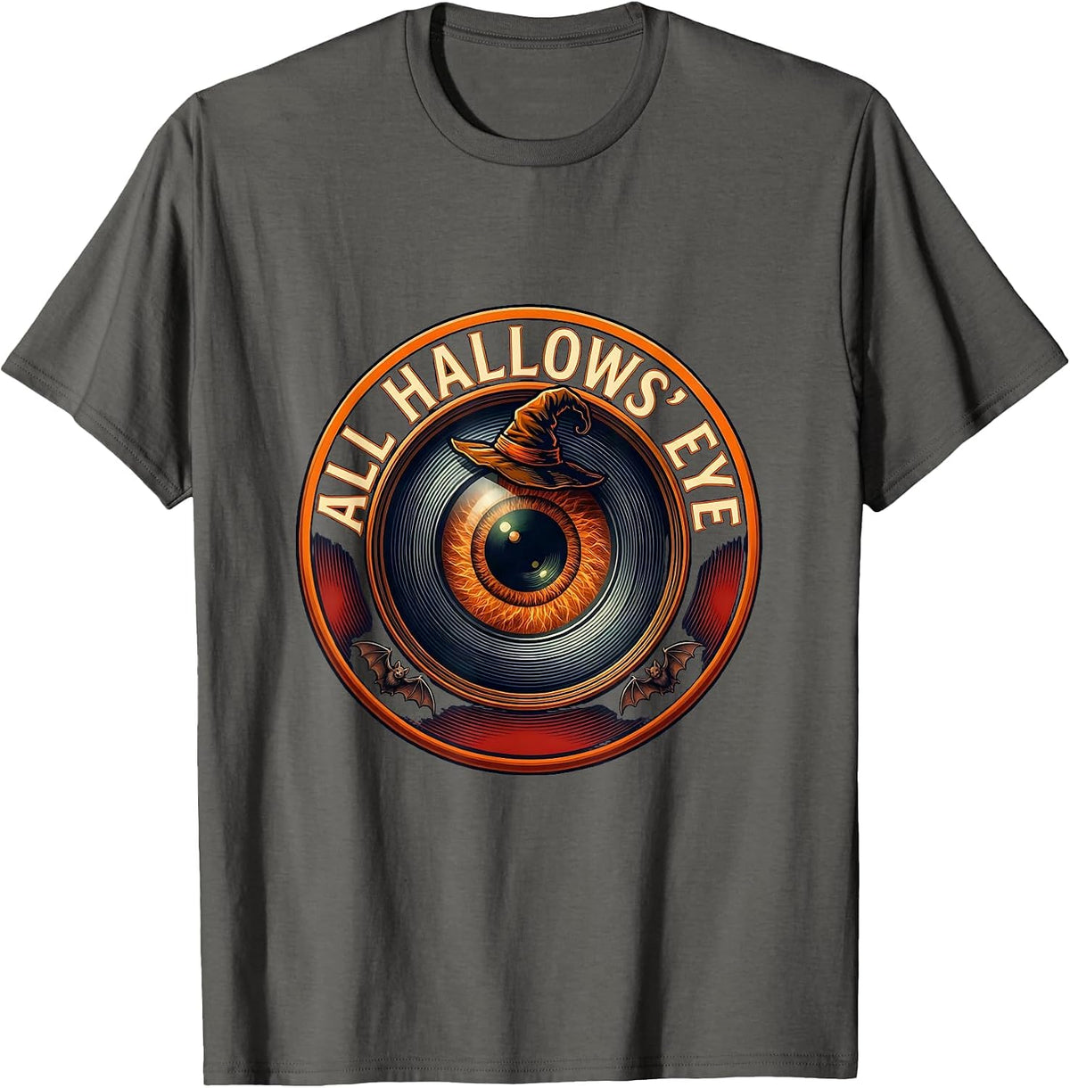 Men's All Hallows Eye Optometry Halloween Eye Doctor Optometrist T-Shirt - Asphalt Grey