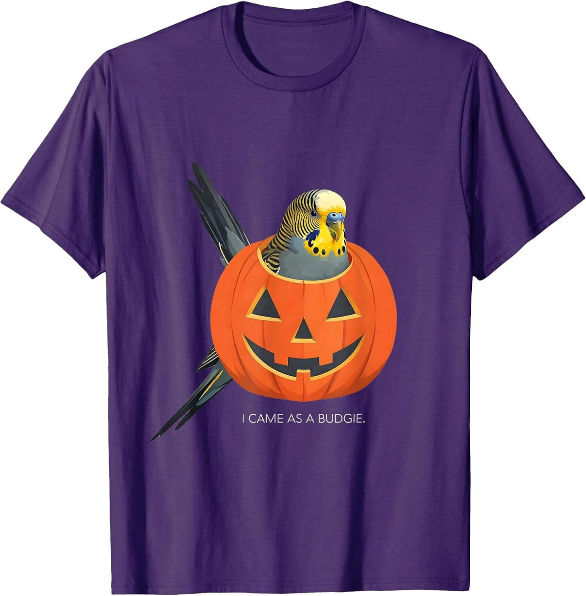 I Came As A Budgie Funny Bird Halloween Costume Humor T-Shirt - Purple