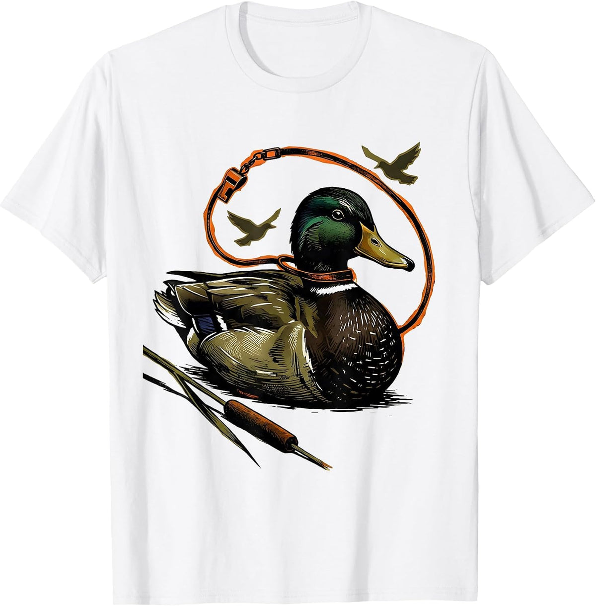 Men's Duck Decoy Mallard Hunter Humor Novelty Gift T-Shirt - White