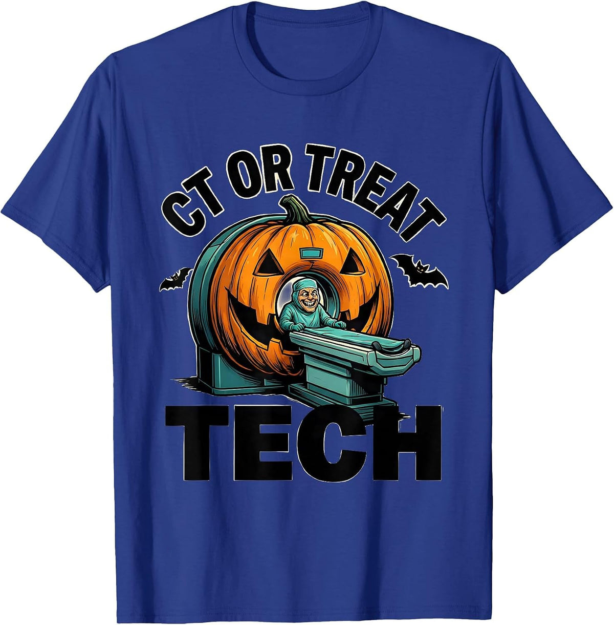 CT Or Treat Tech Funny Radiologic Technologist Halloween T-Shirt - Royal Blue