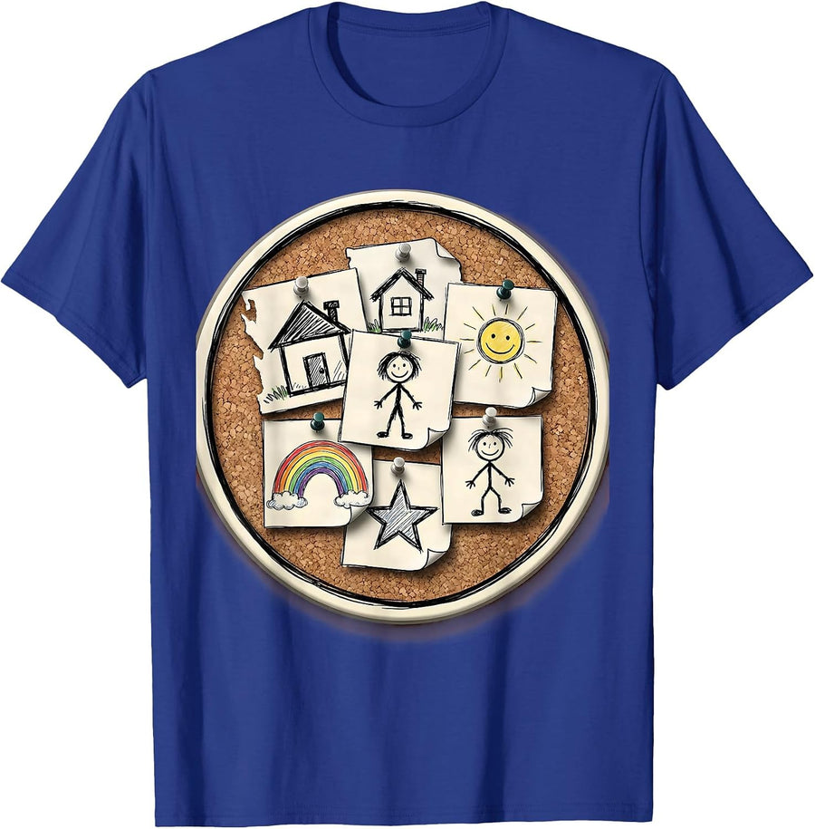 Third Grade Teacher Colorful Classroom Artwork T-Shirt - Royal Blue
