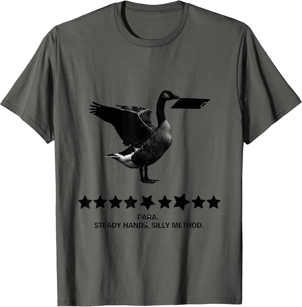 Men's Para Steady Hands Silly Method Funny Paraprofessional SPED T-Shirt - Asphalt Grey