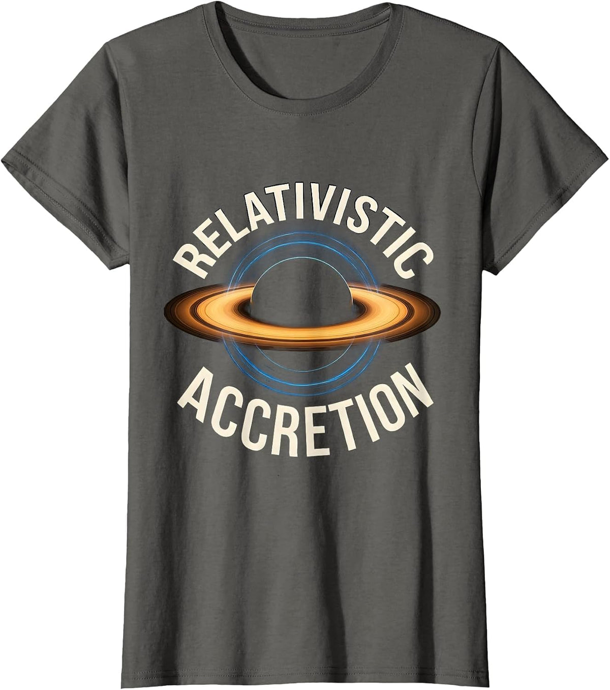 Women's Relativistic Accretion Physics Black Hole Astrophysics T-Shirt - Asphalt Grey