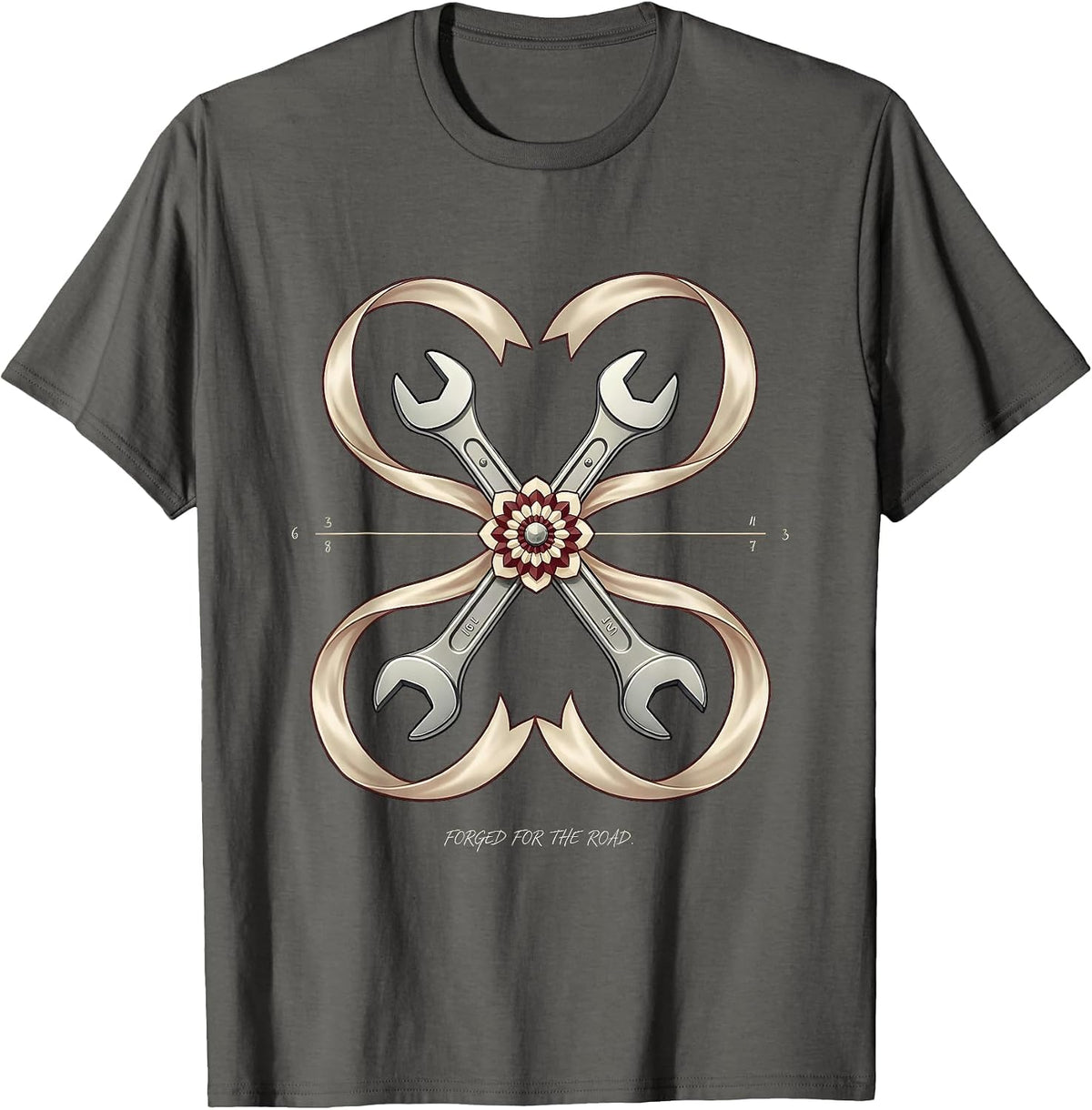 Valley Forge Automotive Forged for the Road Design T-Shirt - Asphalt Grey