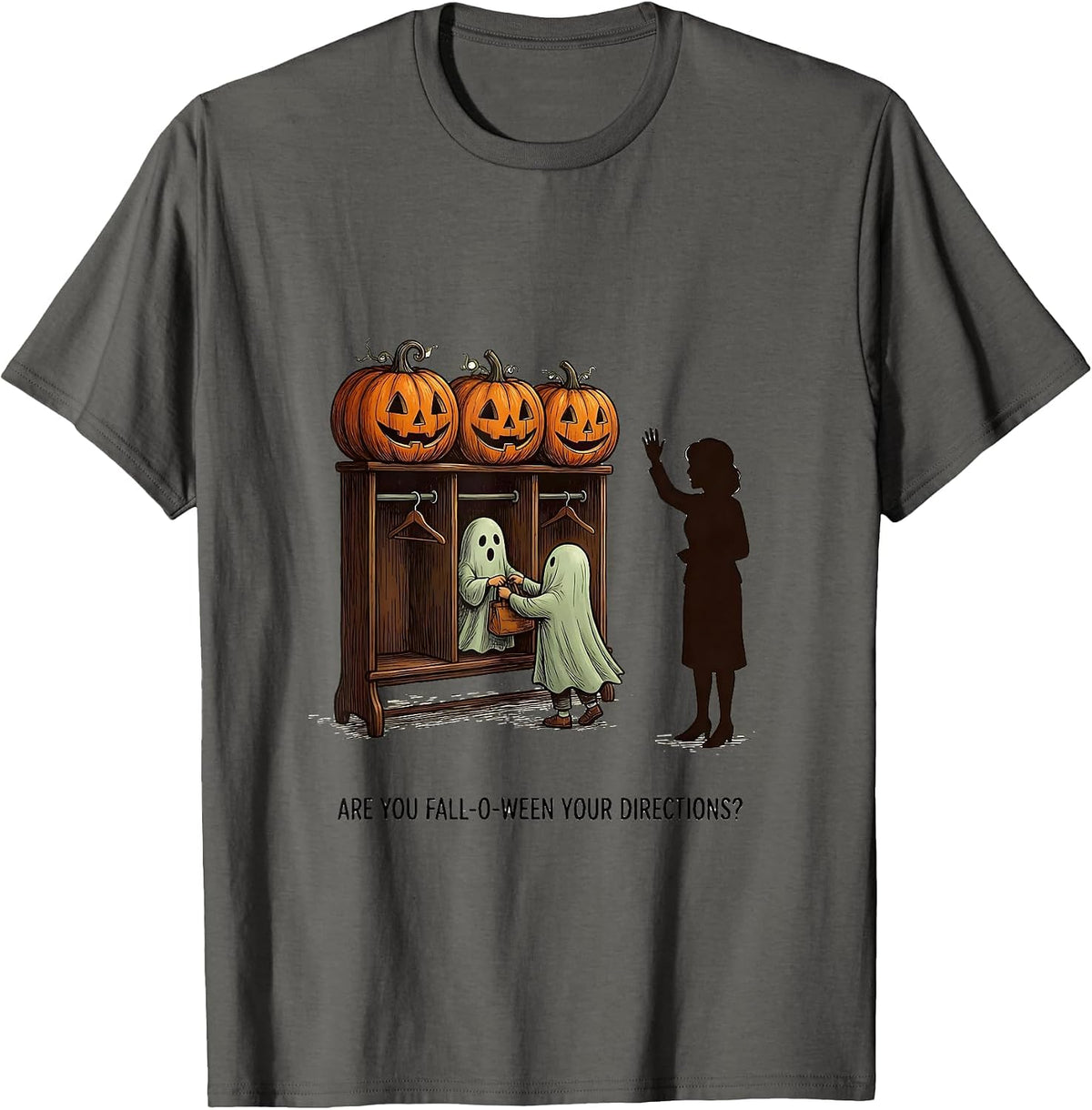 Are You Fall-O-Ween Your Directions Funny Teacher Halloween T-Shirt - Asphalt Grey