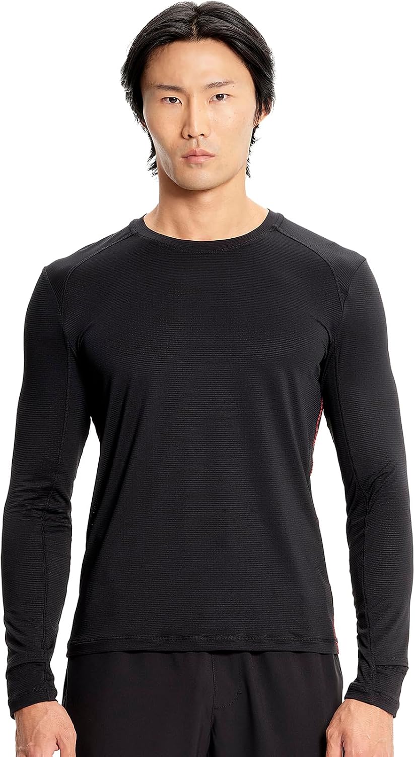 Cherokee Infinity Essentials Long Sleeve Underscrub for Men Round Neck - Black