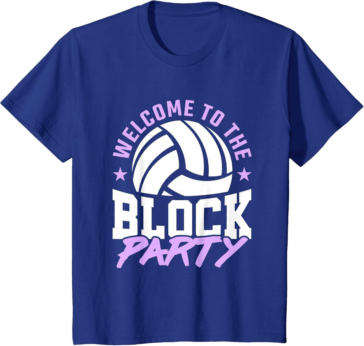 Welcome to the Block Party Cool Volleyball Player Boys Girls T-Shirt - Royal Blue