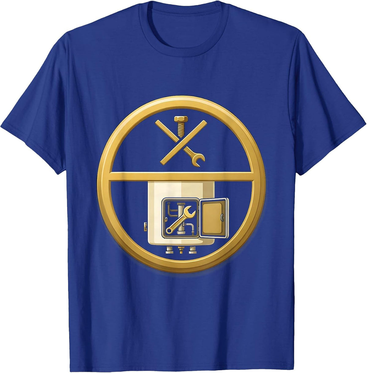 Sealed Plumbing Badge Funny Plumber Dad Joke Gift T-Shirt - Royal Blue