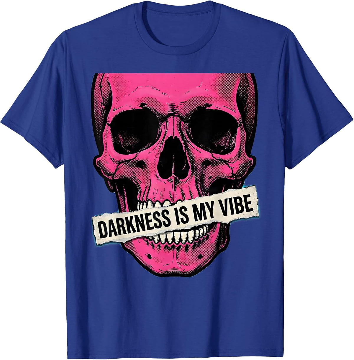 Darkness Is My Vibe Halloween Graphic Design T-Shirt - Royal Blue