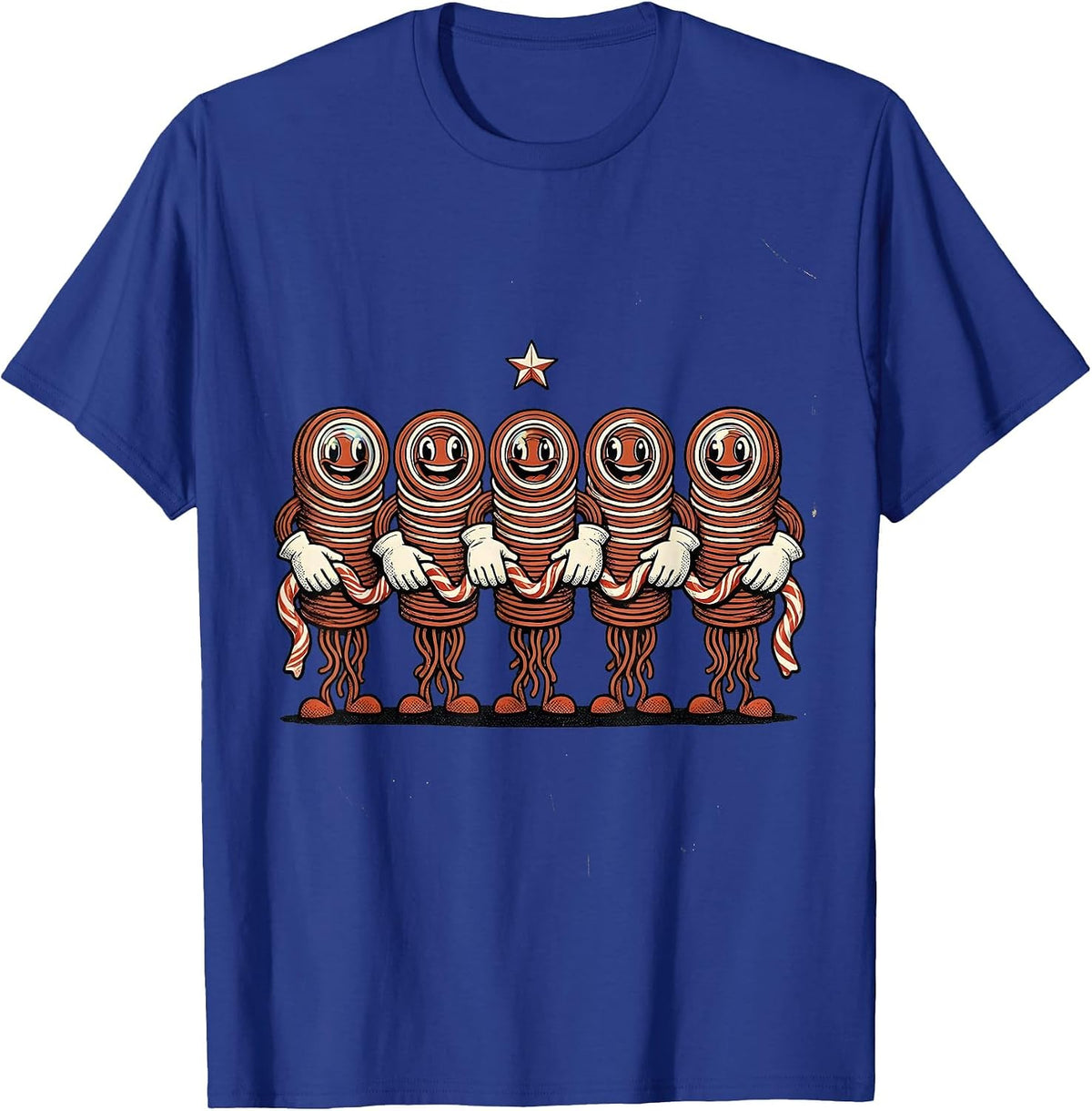 Retro Cartoon Trial Lens Characters Optometrist Christmas T-Shirt - Royal Blue