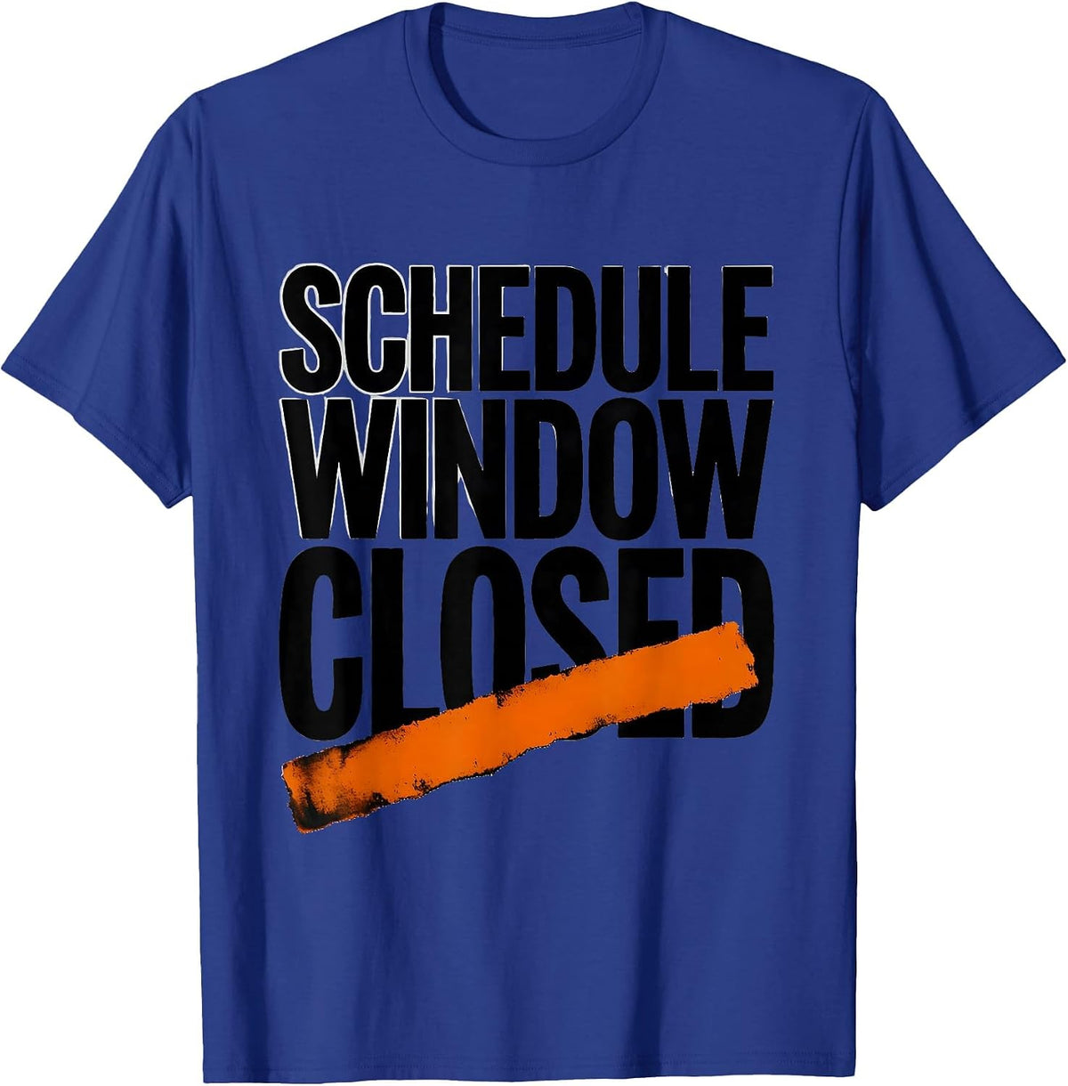 Men's Schedule Window Closed Funny School Counselor Retro Groovy T-Shirt - Royal Blue