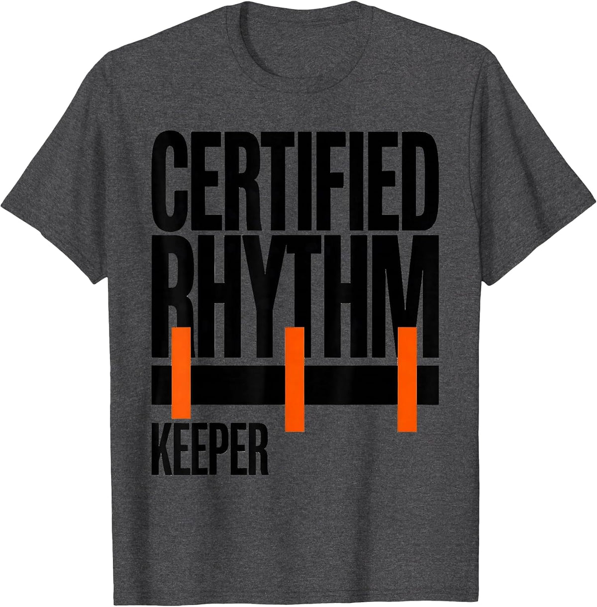 Certified Rhythm Keeper Brutalist Dialysis Nurse Nephrology T-Shirt - Dark Heather Grey