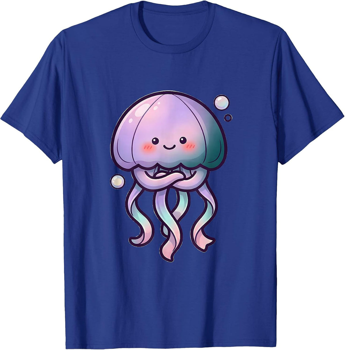 Cute Kawaii Jellyfish Pastel Sea Creature T-Shirt - Royal Blue