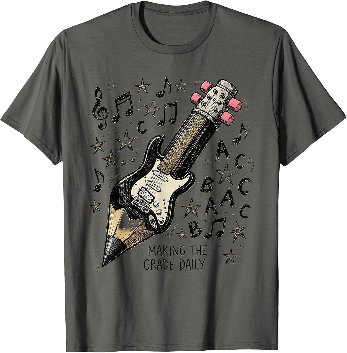 Men's Rock Your School Making the Grade Daily Design T-Shirt - Asphalt Grey