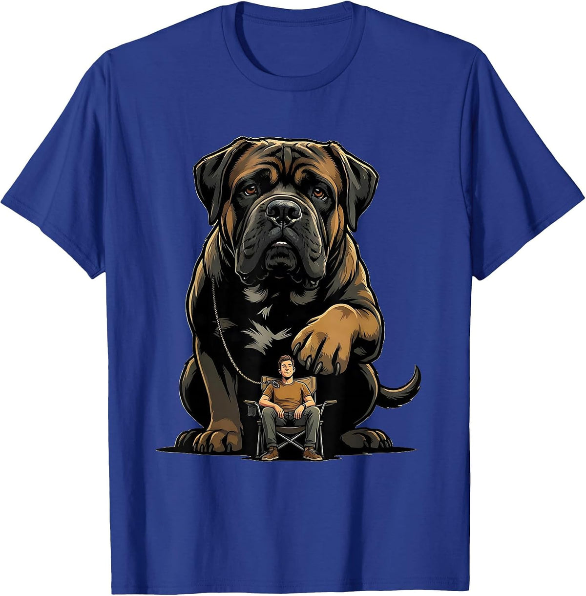 Cane Corso Cartoon Dog Owner Humor T-Shirt - Royal Blue