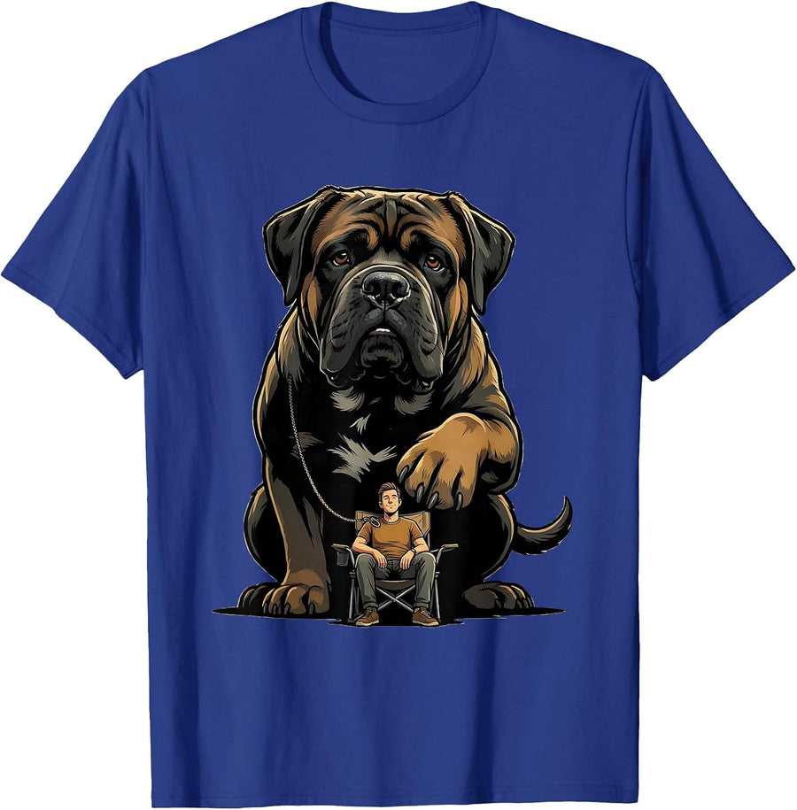 Cane Corso Cartoon Dog Owner Humor T-Shirt - Royal Blue