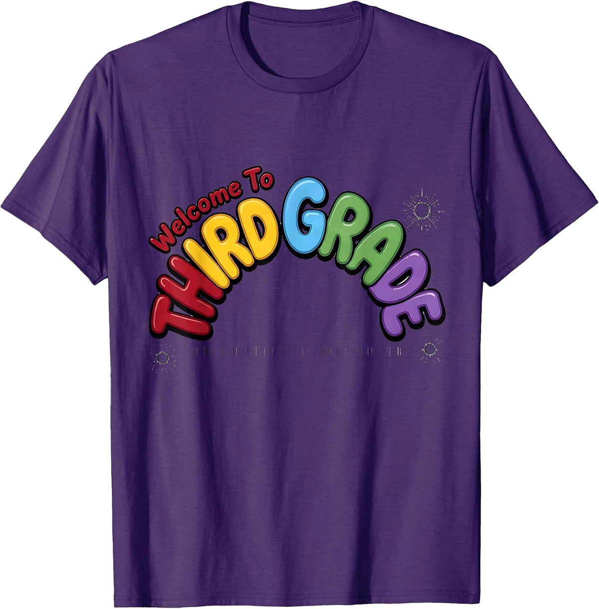 Welcome To Third Grade Funny Teacher Crew First Day T-Shirt - Purple