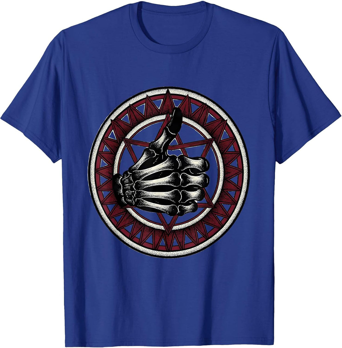 Men's Skeleton Hand Thumbs Up Radiology Graphic T-Shirt - Royal Blue