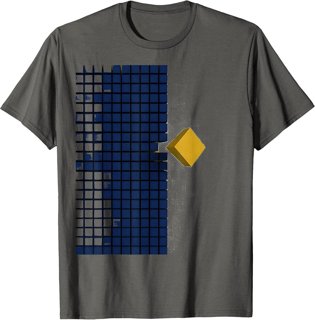 Men's Grid Geometry History Teacher Funny Classroom Humor T-Shirt - Asphalt Grey