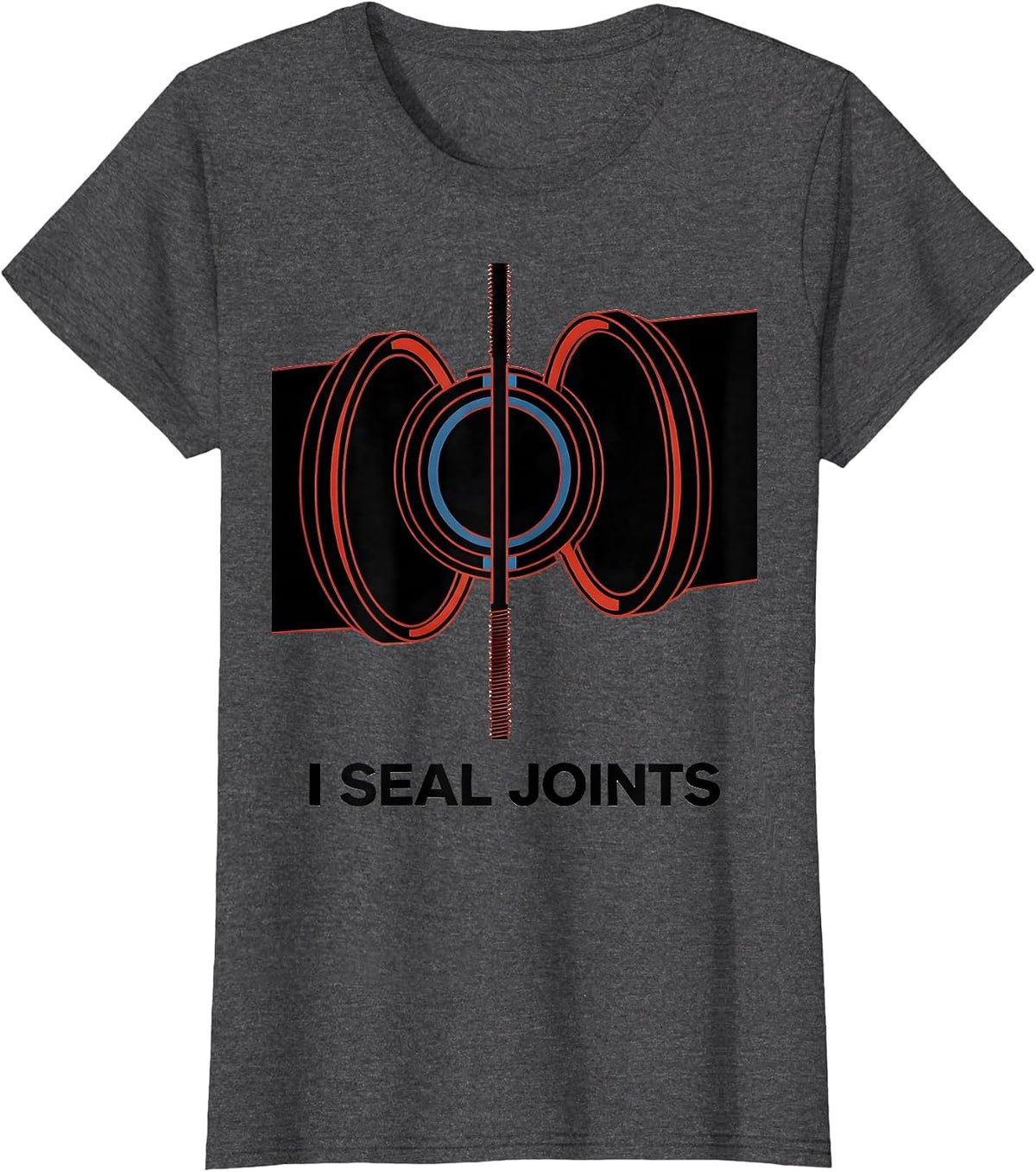 Women's I Seal Joints Funny Plumber Pipefitter Union Worker Gift T-Shirt - Dark Heather Grey