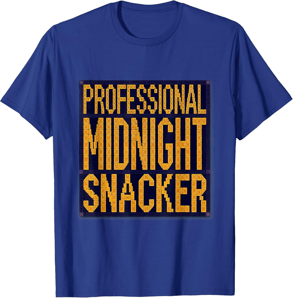 Professional Midnight Snacker Raccoon Design T-Shirt - Royal Blue