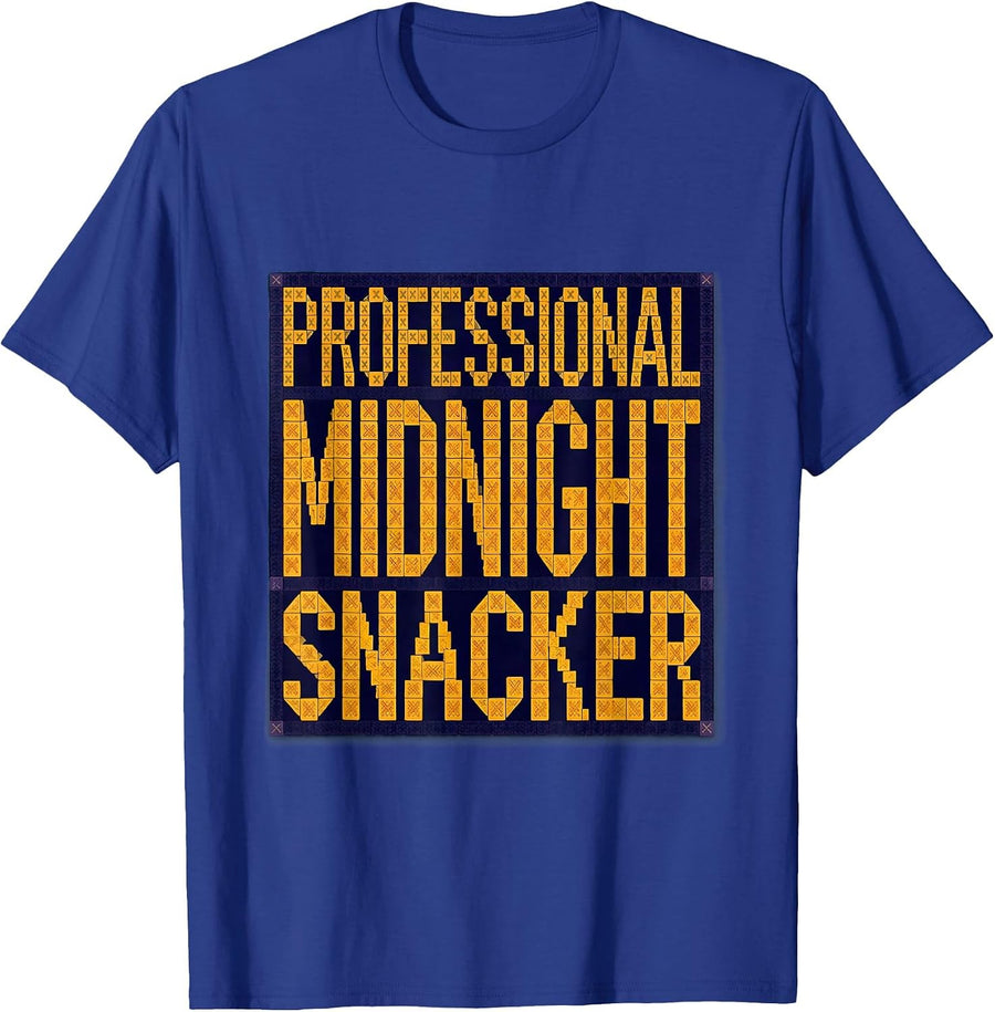 Professional Midnight Snacker Raccoon Design T-Shirt - Royal Blue