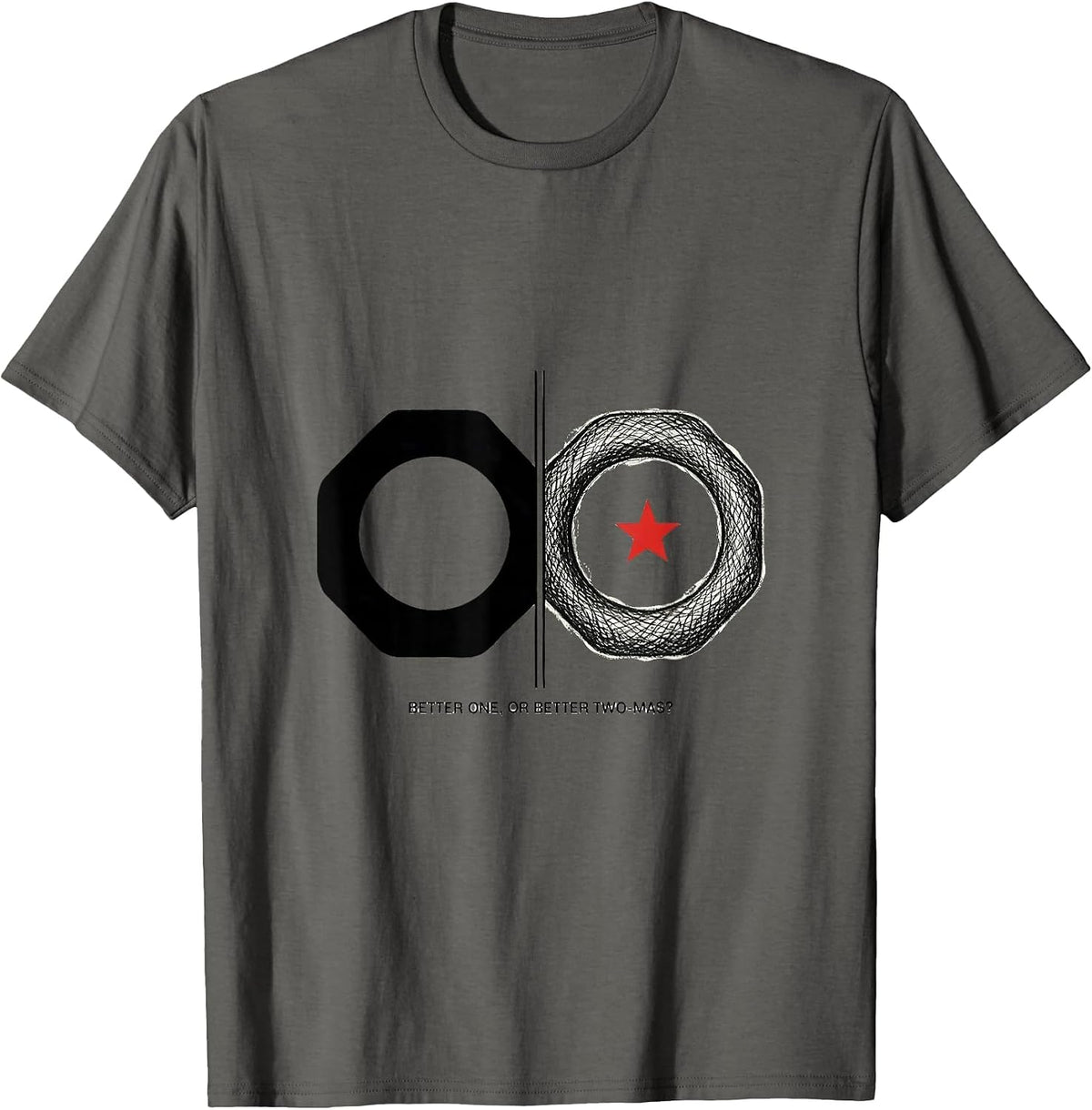 Men's Better One, Or Better Two-mas? Funny Optometrist Christmas T-Shirt - Asphalt Grey