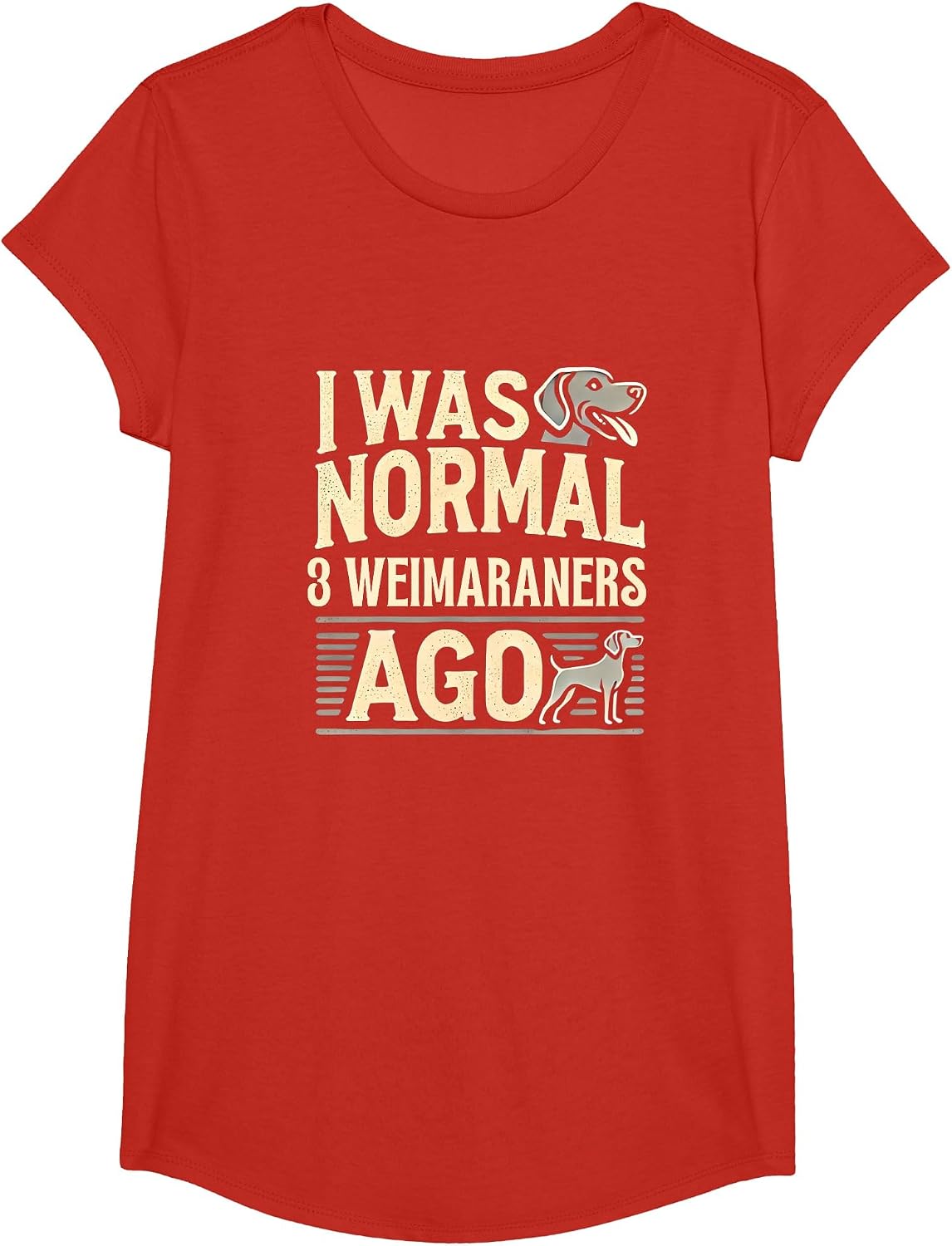 Weimaraner Lover Weimaraners Weimaraner T-Shirt - Girls Red