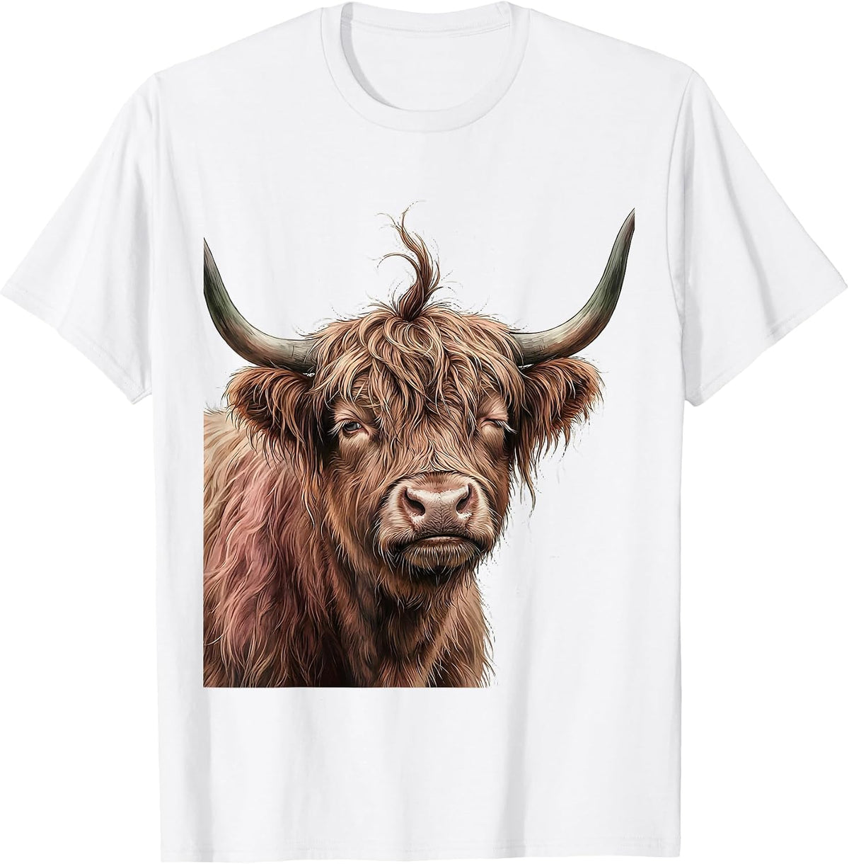 Men's Highland Cow Farm Humor Funny Cow Lover Gift T-Shirt - White