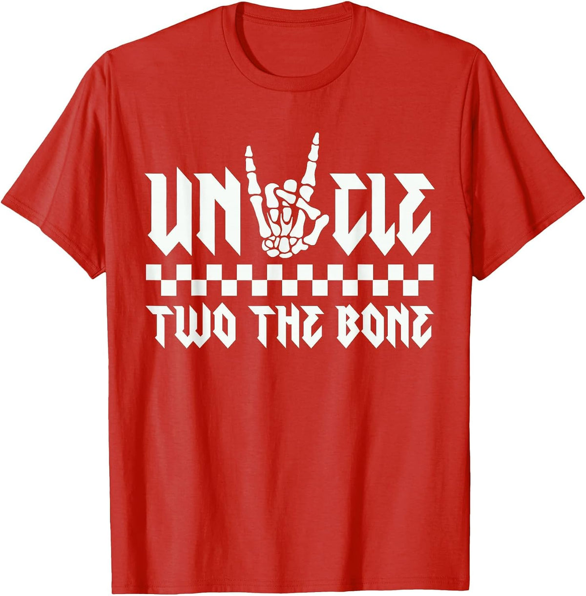 Uncle of The Bad Two the Bone Birthday 2 Years Old Birthday T-Shirt - Red