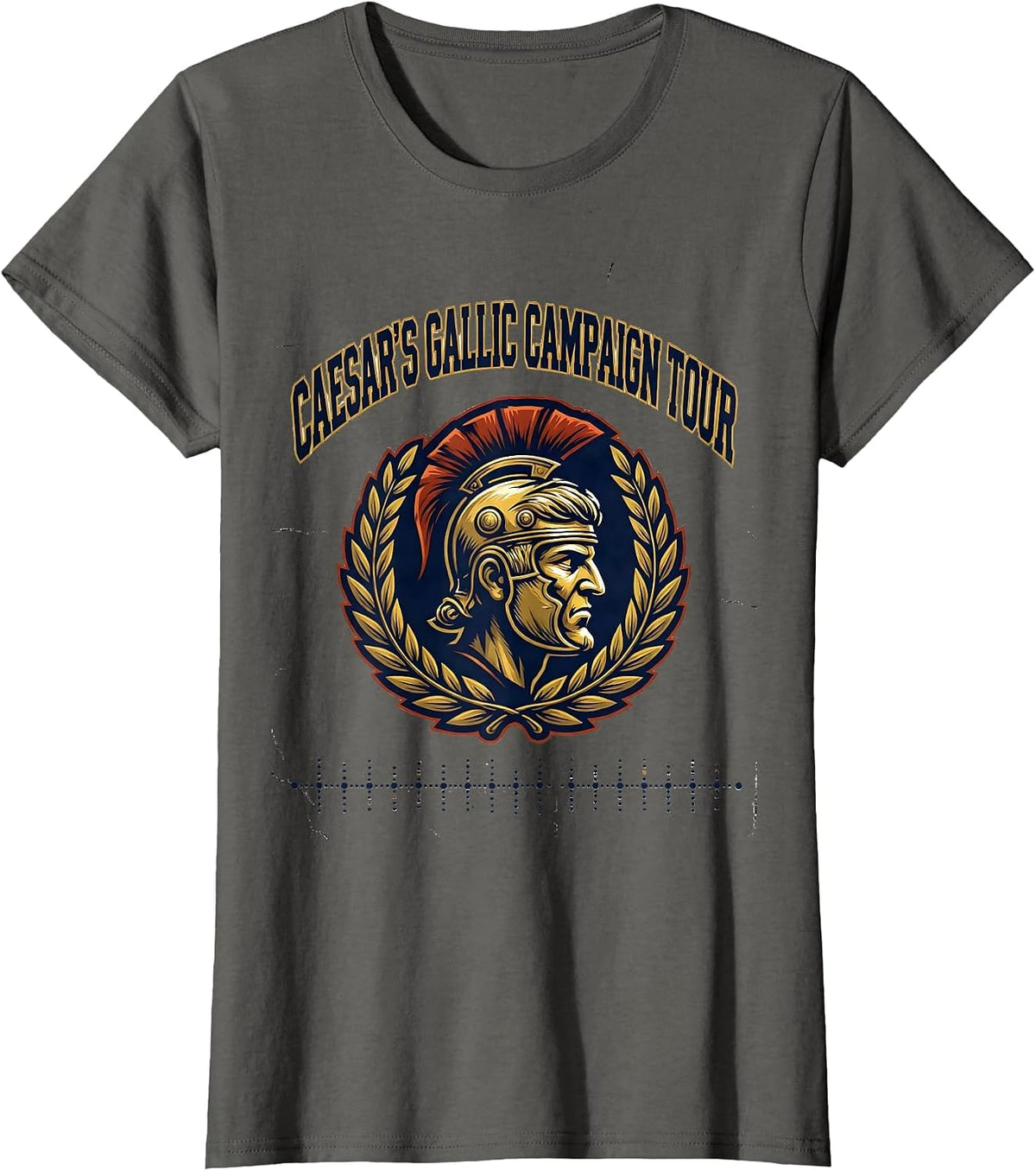 Women's Caesar's Gallic Campaign Tour Funny History Teacher History T-Shirt - Asphalt Grey