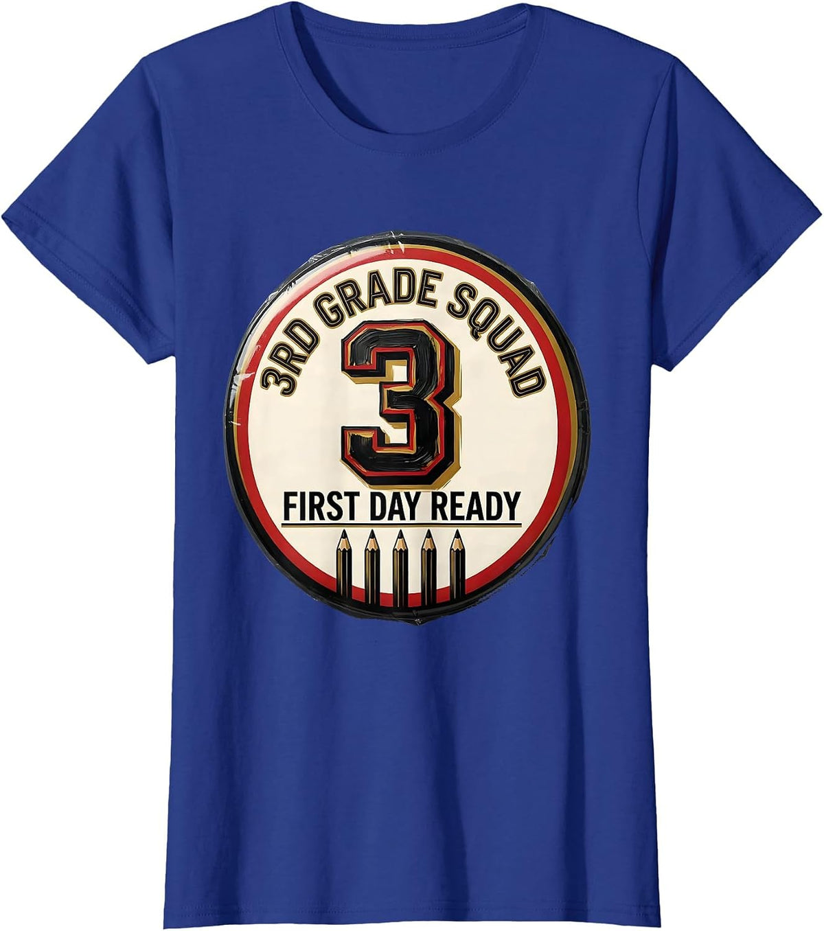Women's 3rd Grade Squad First Day Ready Teacher Back To School T-Shirt - Royal Blue