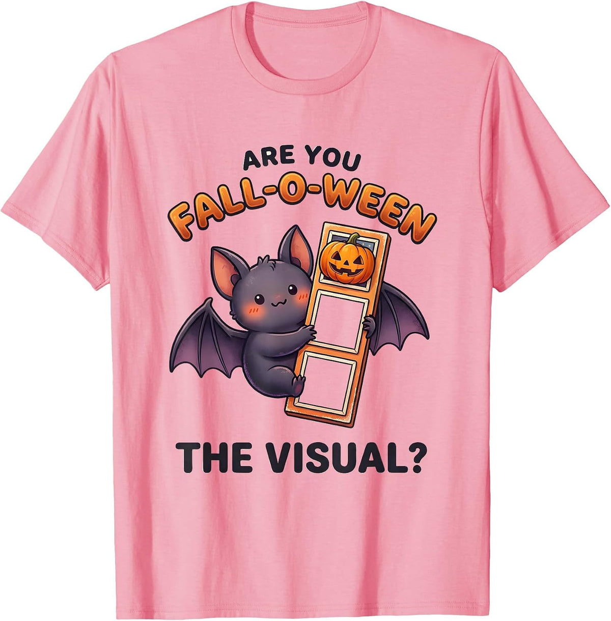 Men's Are You Fall-O-Ween The Visual Cute Kawaii Teacher Halloween T-Shirt - Pink
