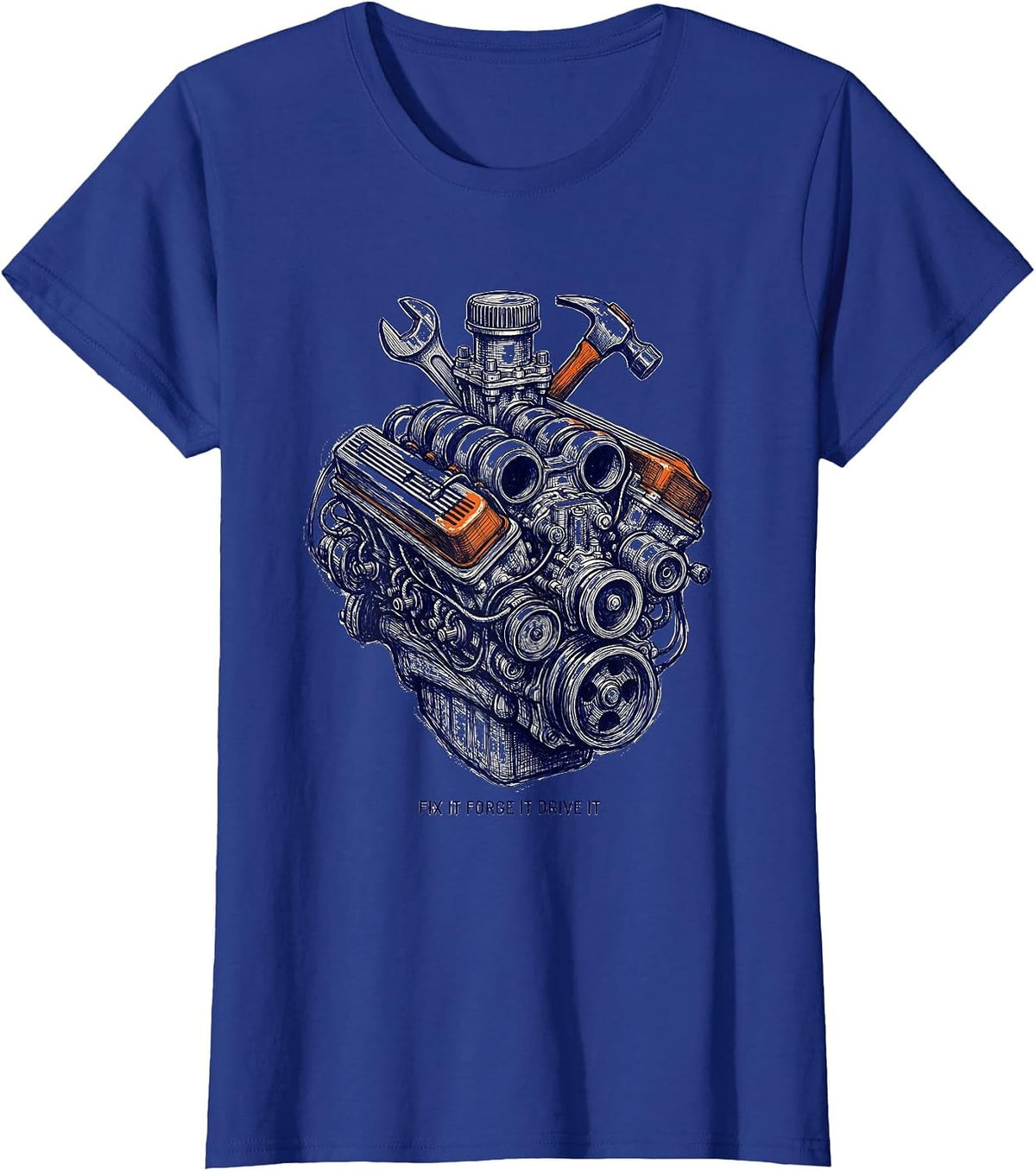 Women's Valley Forge Automotive Fix It Forge It Drive It T-Shirt - Royal Blue